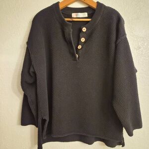 Free People FP Beach Hailee Henley Sweater: Comfy Effortless Summer Coastal Chic